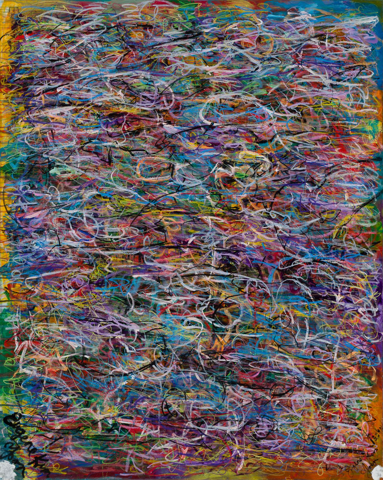 Xperiment #31 - #32: Heavy Body Acrylik Test / Horizontal and Vertical, 48 x 60 x 1 inches
