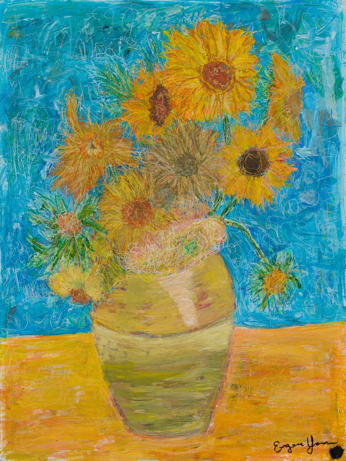 Xperiment #69: Homework Assignment #4 - Van Go Sunflours, 36 x 48 inches