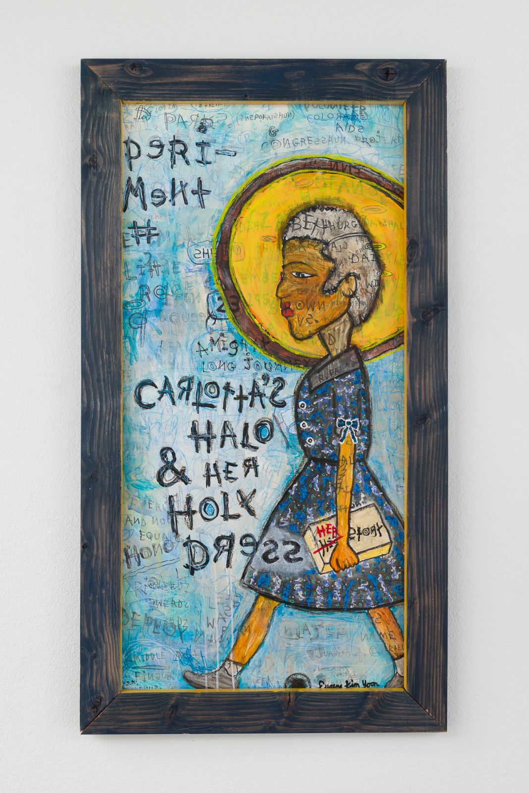 Xperiment #79: Carlotta's Halo & Her Holy Dress, 31 x 55 x 1.5 inches