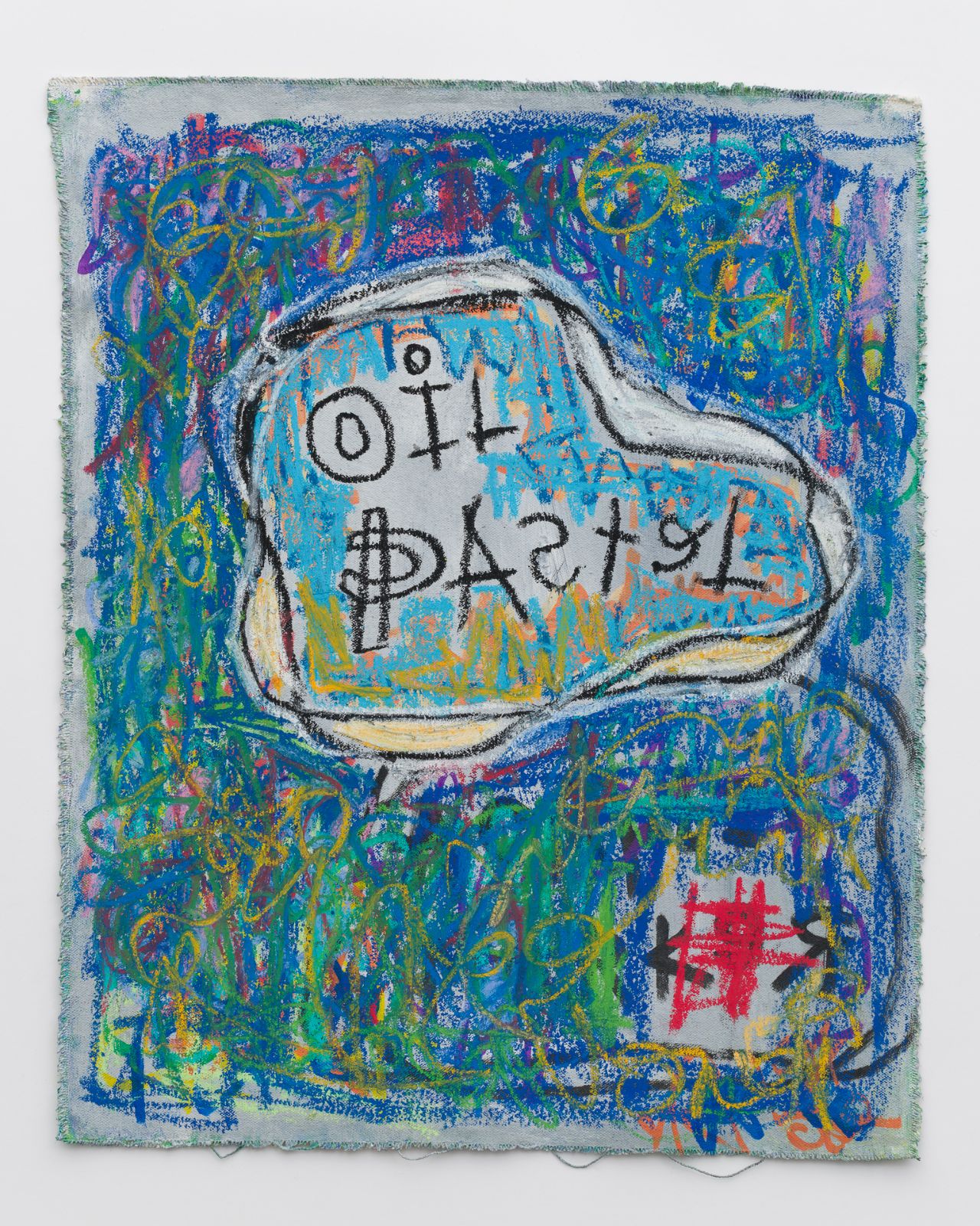 Xperiment #56: I don't know what I'm doing so here's a blue oil pastel thingy (Lost AF Series)